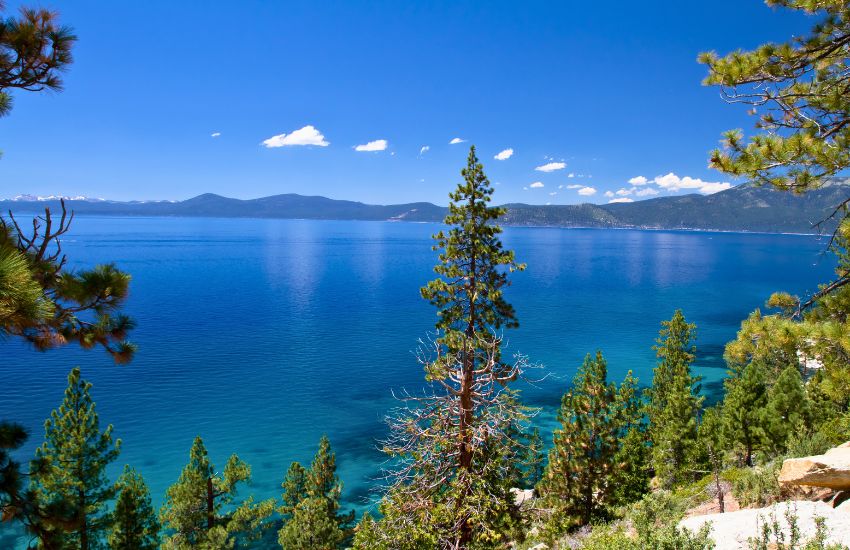 View of Lake Tahoe on a clear day